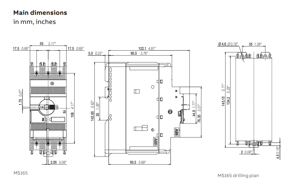 Cầu dao khởi động động cơ ABB MS165-16 1SAM451000R1011