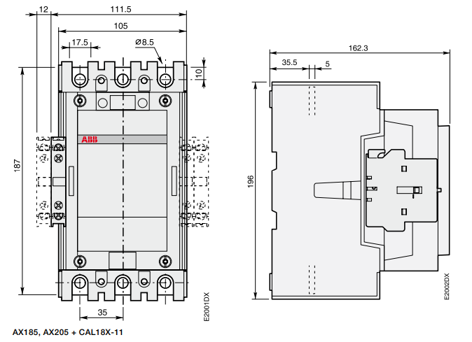 Khởi động từ ABB AX205-30-11-80