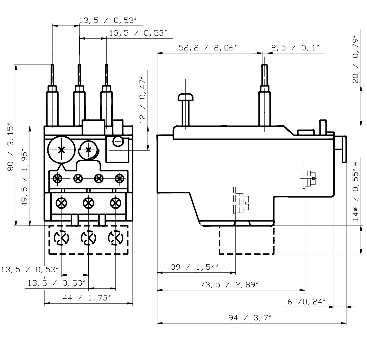 Rơ le nhiệt ABB TA25DU-0.25M