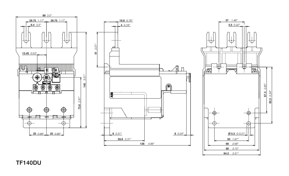 Rơ le nhiệt ABB TF140DU-90